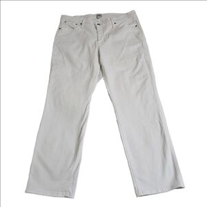 J.Crew Denim Vintage Straight White Jeans Reimagined Stretch Womens Size 33